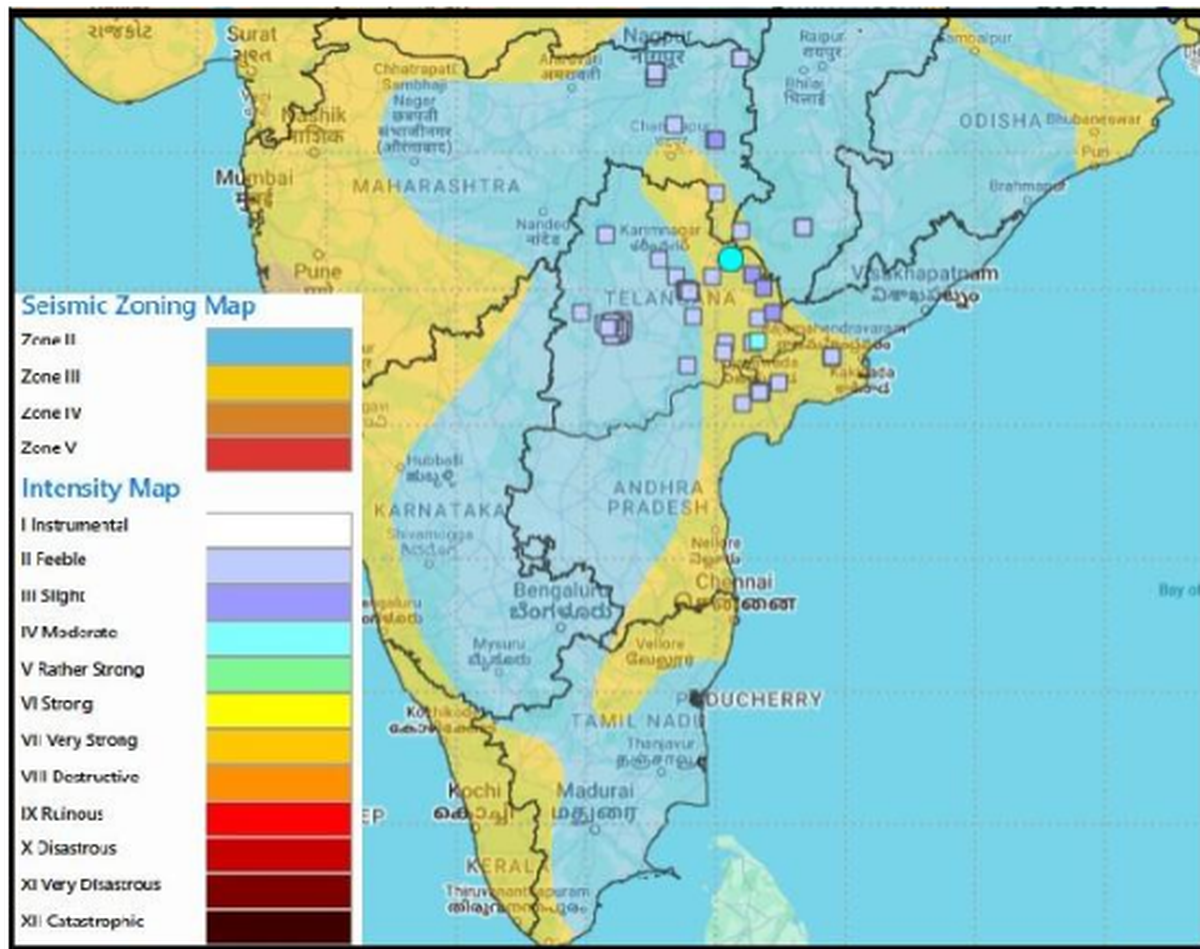 Telangana Earthquake: 5.3 Magnitude Quake Jolts Mulugu, Tremors Felt In ...